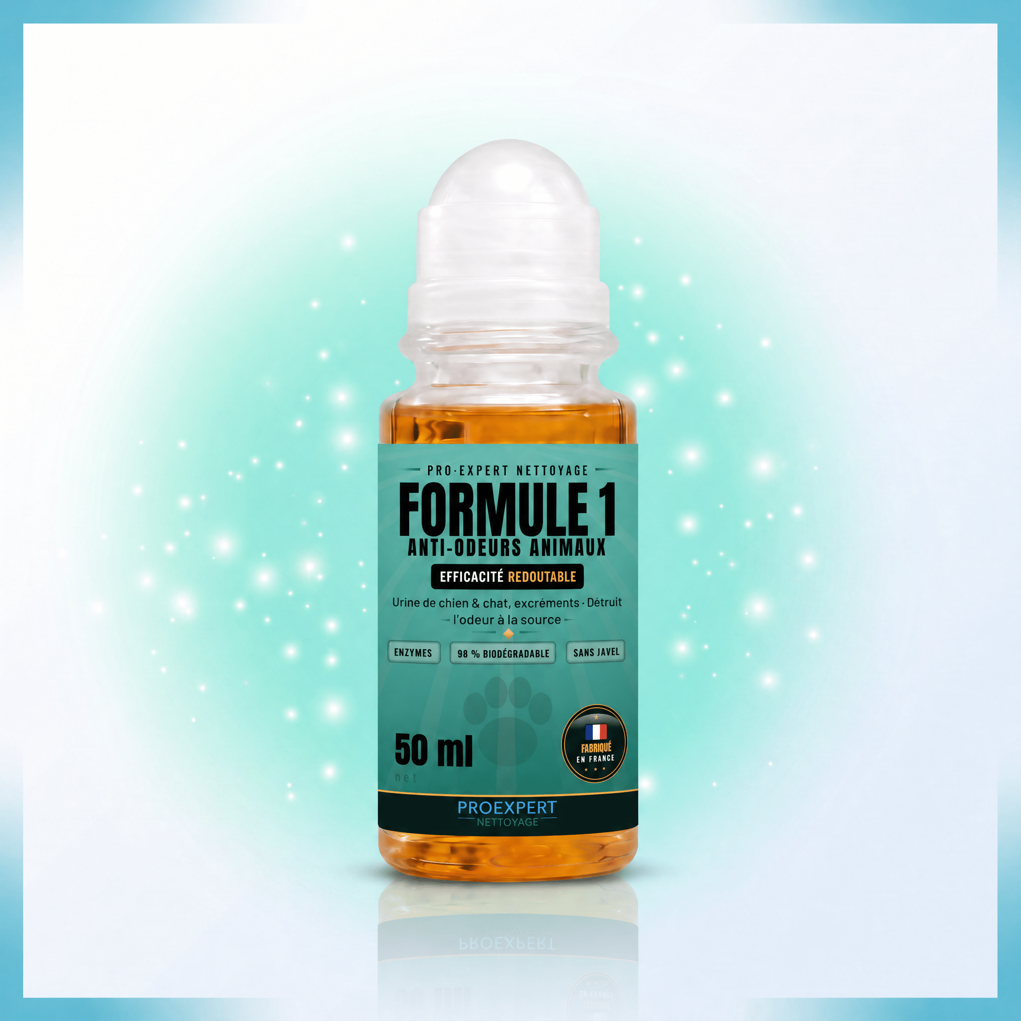Découverte — Formule 1 · Destructeur d'Odeurs d'Urine Chat & Chien (Roll-On 50 ml) - ProExpertNettoyage