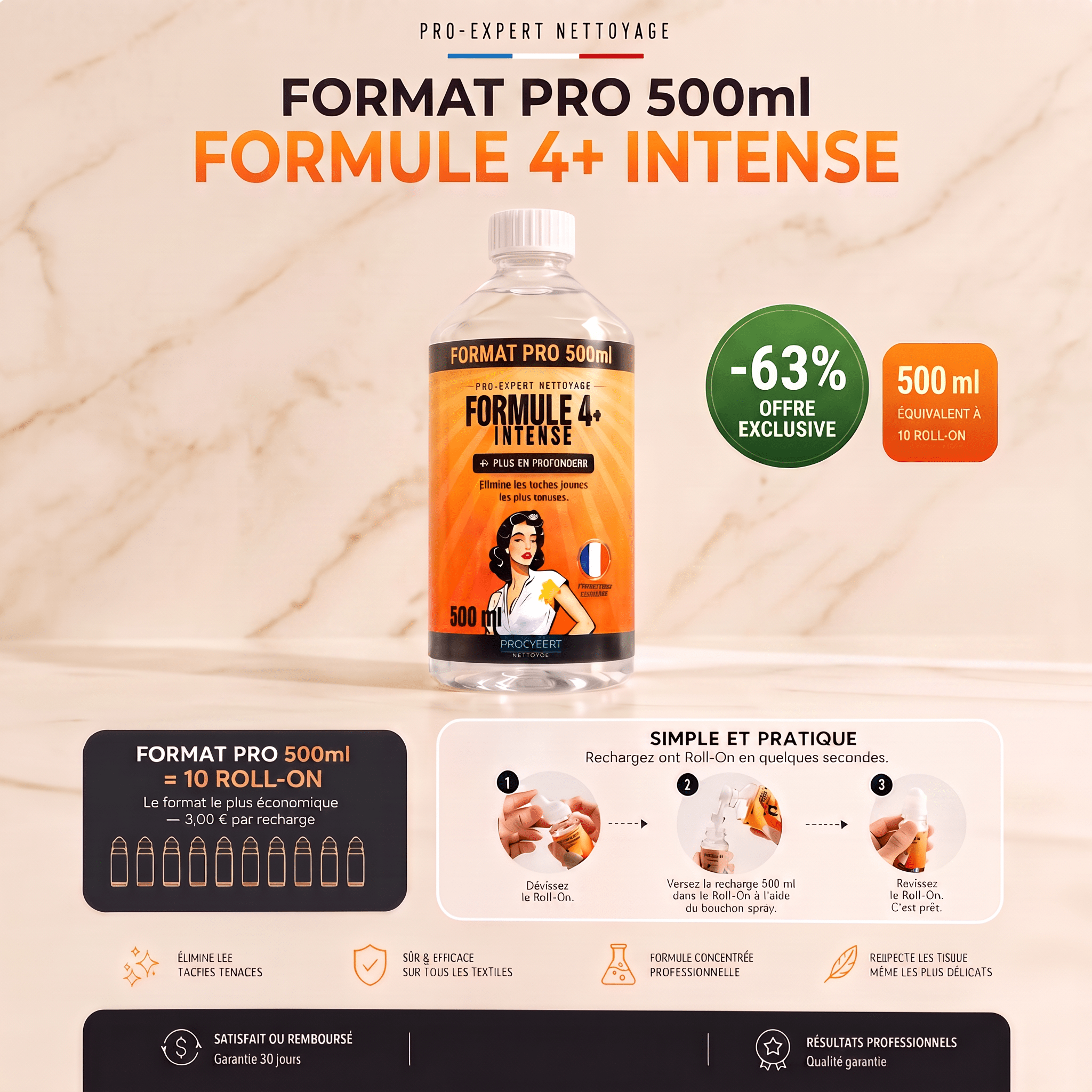 Format Pro 500ml — Formule 4+ Intense - ProExpertNettoyage
