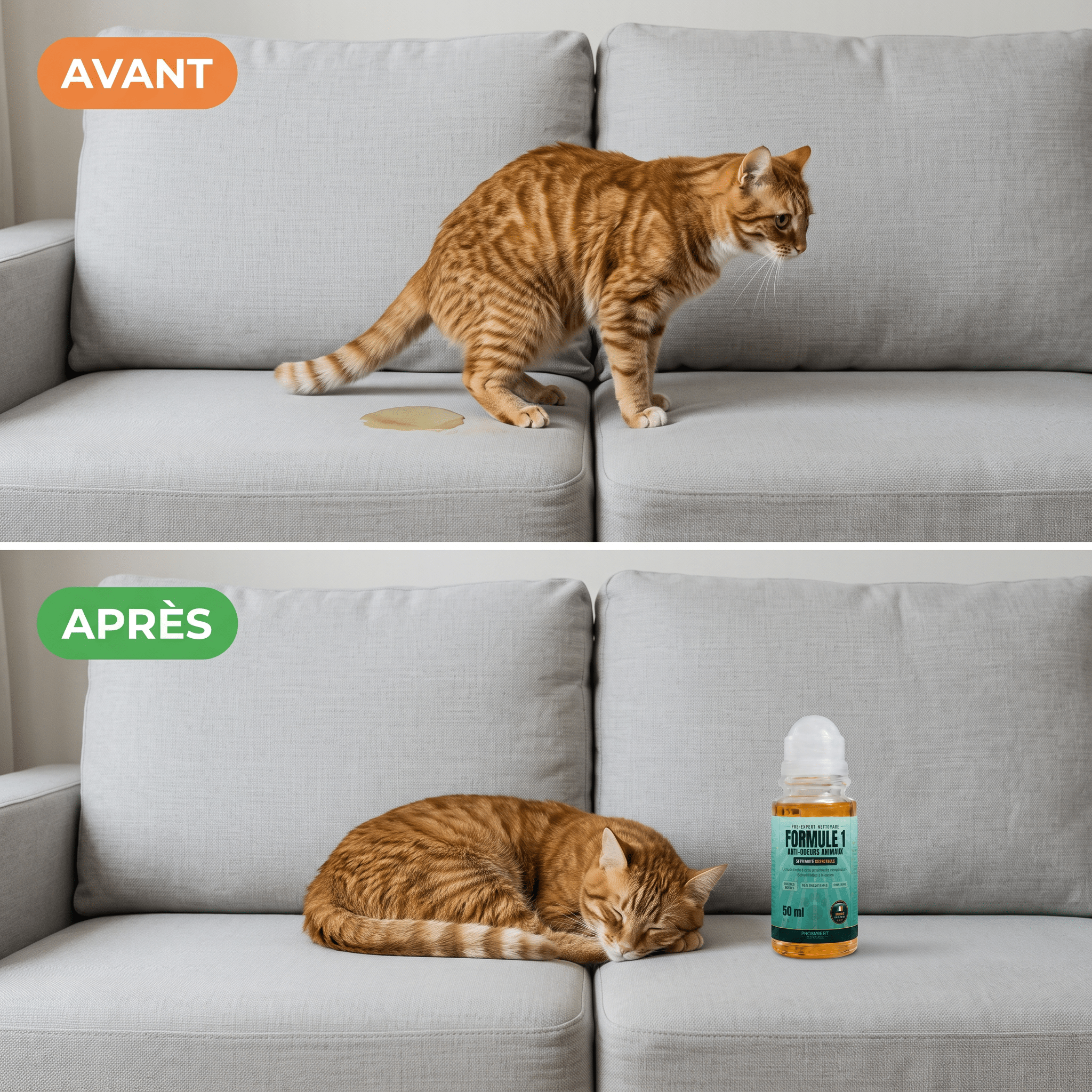 Formule 1 – Élimine Transpiration, Urine et Excréments d'Animaux - ProExpertNettoyage