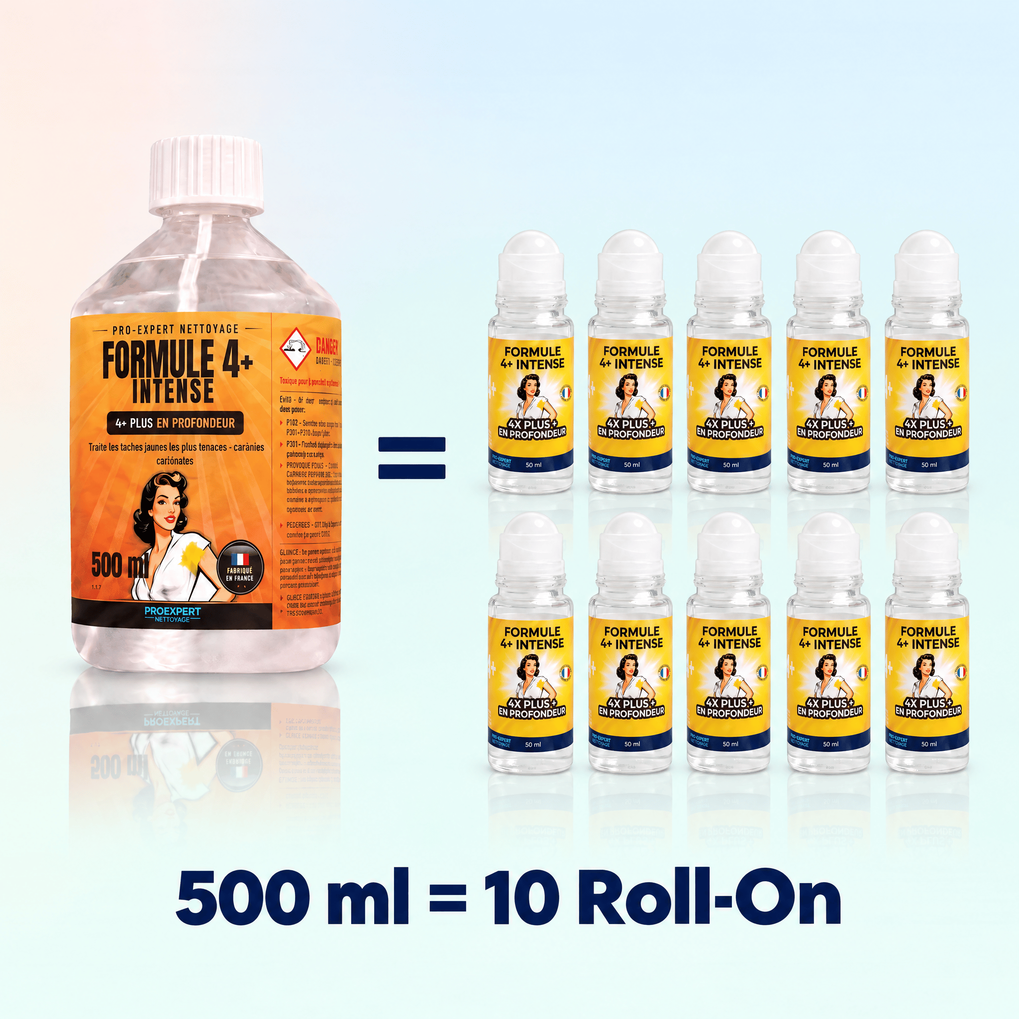 Formule 4 & 4+ Intense — Détachant Auréoles & Taches Jaunes - ProExpertNettoyage