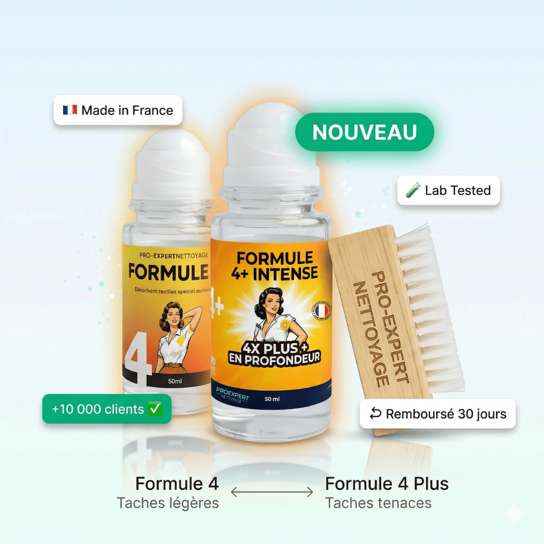 ProExpertNettoyage Détachant textile Formule 4+ Intense - Si vous avez des taches jaunes sous les aisselles  de vos vêtements — lisez ça avant de les jeter + +Si vous avez des taches jaunes sous les aisselles de vos vêtements — lisez ça avant de les jeter + - ProExpertNettoyage F4+ 3760365190042