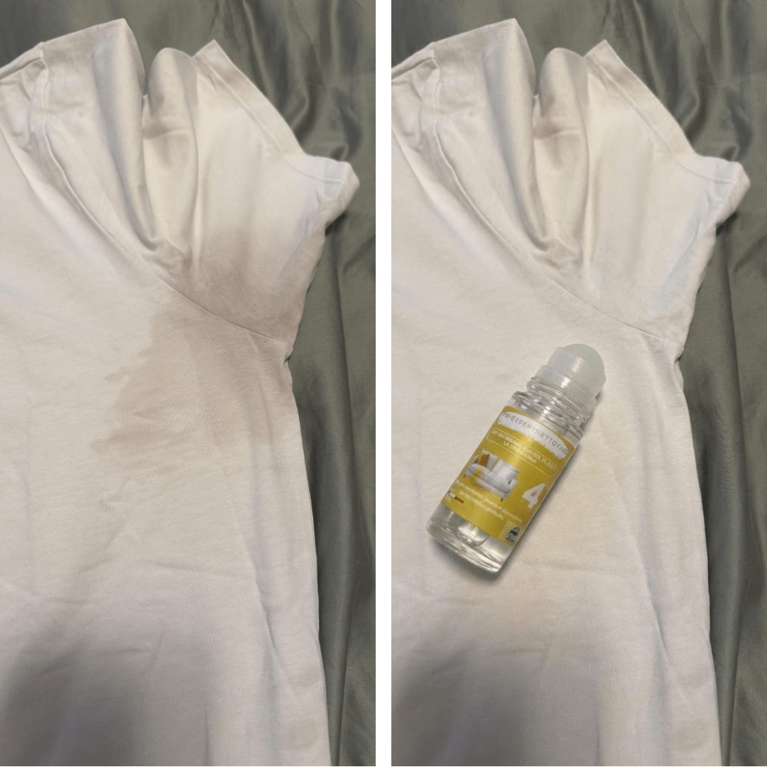 ProExpertNettoyage Détachant textile Si vous avez des taches jaunes sous les aisselles  de vos vêtements — lisez ça avant de les jeter Roll-On Détachant Textile N°4 - Élimine Auréoles, Taches jaunes de Transpiration PRO-F4 3760365190042
