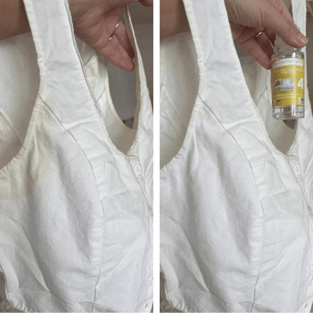 ProExpertNettoyage Détachant textile Si vous avez des taches jaunes sous les aisselles  de vos vêtements — lisez ça avant de les jeter Roll-On Détachant Textile N°4 - Élimine Auréoles, Taches jaunes de Transpiration PRO-F4 3760365190042
