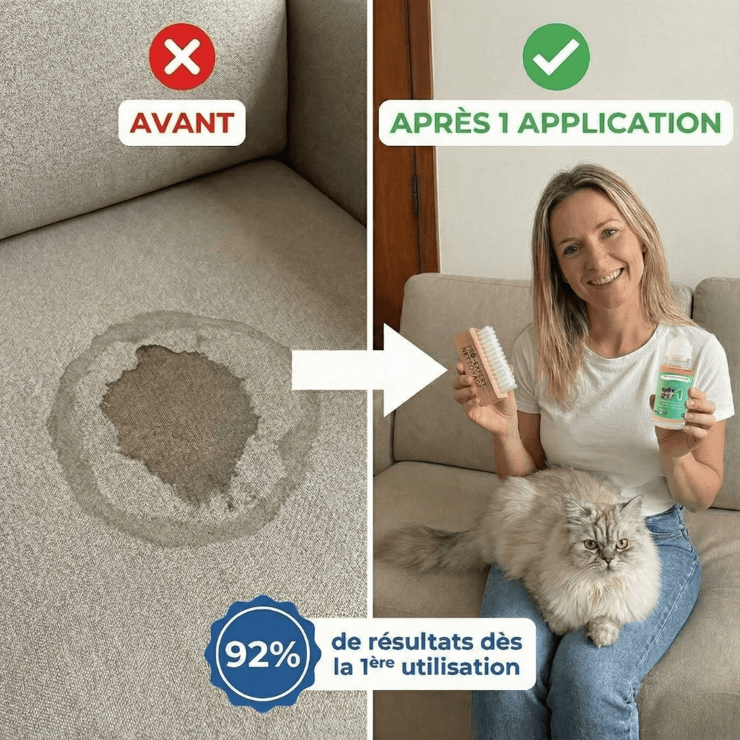 Roll - On Détachant Textile – Élimine Transpiration, Urine & Odeurs – Usage Rapide Sans Rinçage - ProExpertNettoyage