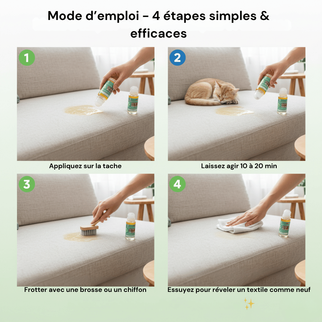 Roll - On Détachant Textile N°1 – Odeurs & Taches Organique (Transpiration, Urine…) - ProExpertNettoyage