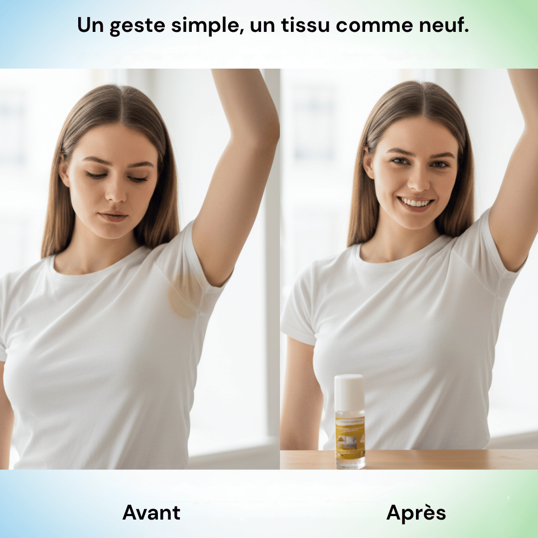 Roll - On Détachant Textile N°4 – Auréoles, Taches jaunes & Transpiration - ProExpertNettoyage