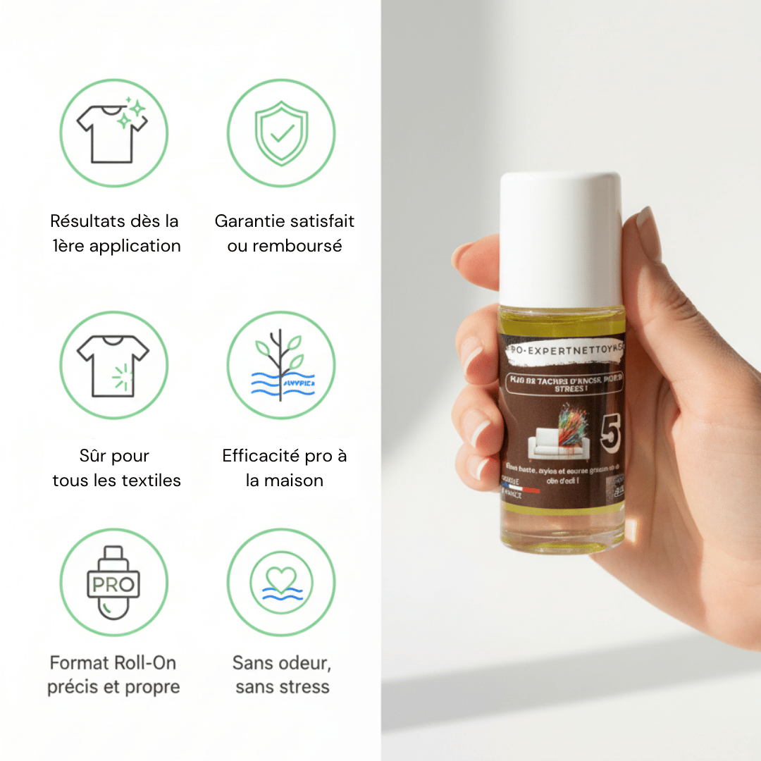 Roll - On Détachant Textile N°5 – Encre, Feutres & Encres grasses - ProExpertNettoyage